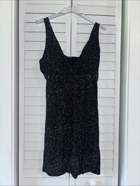 Black V-Neck Women's Dress